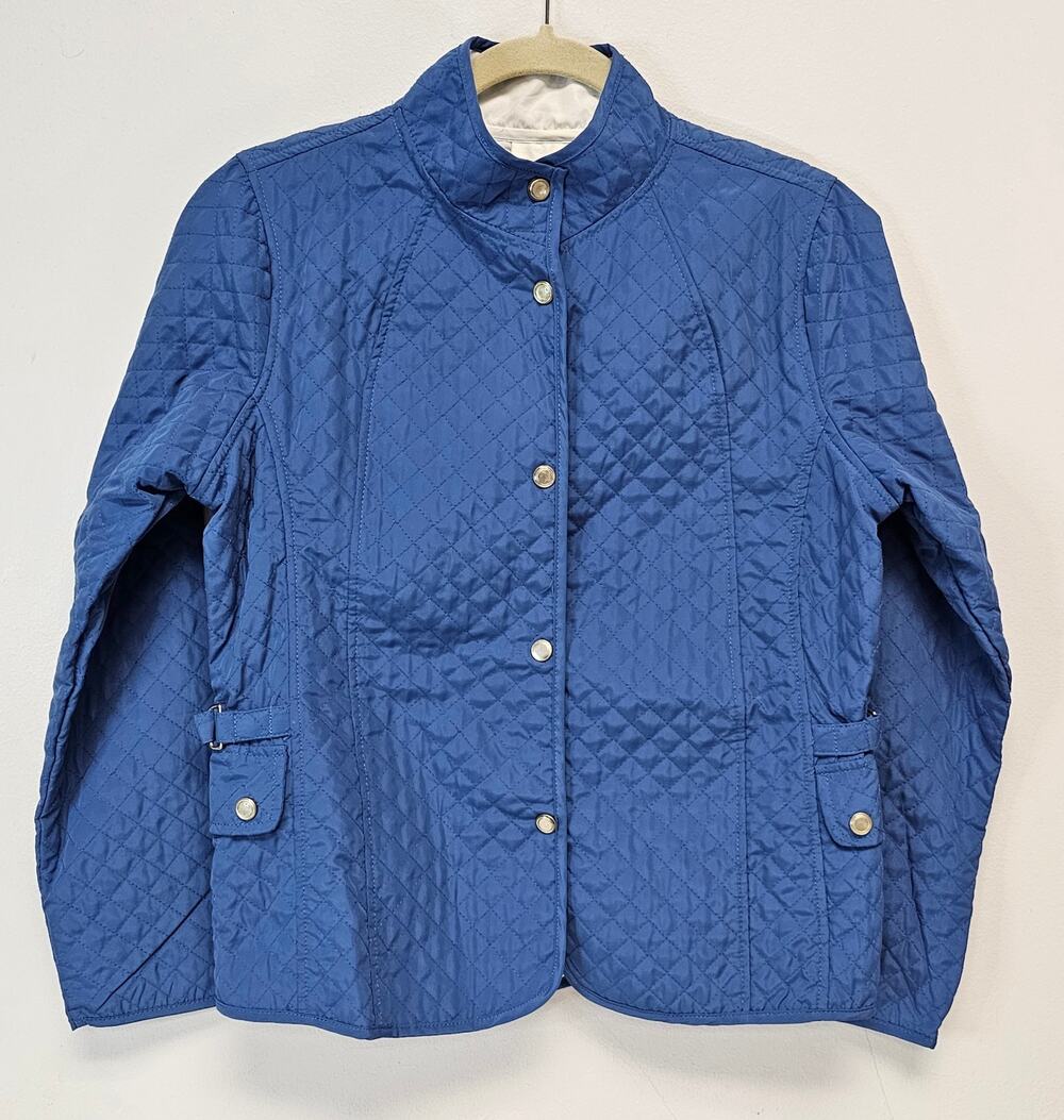 MiFresia Womens blue Lightweight Diamond-Quilted Jacket-Size Medium